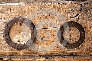 Fragment of an ancient door of the church of the holy sepulchre in Jerusalem, Israel