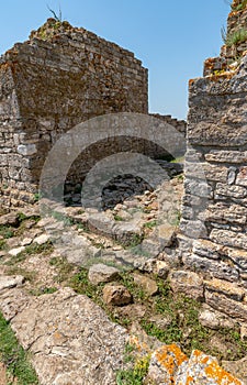 Fragment of an ancient fortress at the cape Kaliakr in Bulgaria