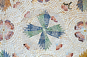 Fragment of antique colourful mosaic
