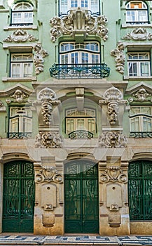 Fragment of Art Nouveau architecture style
