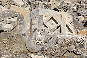Fragment of a bas-relief in ancient city Ephesus.