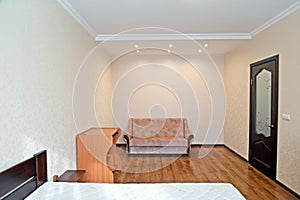 Fragment of a bedroom in a modern style