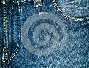 fragment of blue jeans, fly on the pants