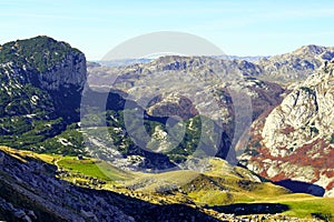 A fragment of Boljska Greda and the mountains next to it (Durmitor, Montenegro)