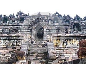 The fragment of Borobudur Temple, Central Java at Indonesia