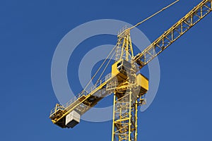 Fragment of the building elevating crane