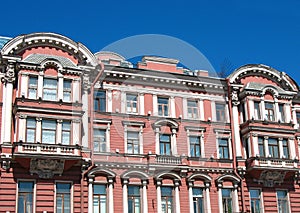 Fragment of a building facade on Nevsky Prospekt