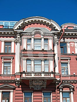 Fragment of a building facade on Nevsky Prospekt