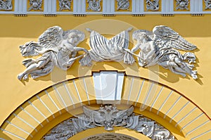 Fragment of building of Main Admiralty, St. Petersburg, Russia