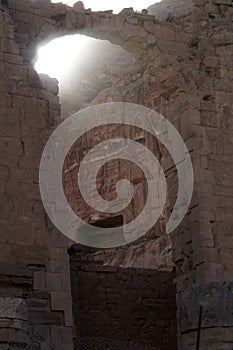 Fragment of the building in the Nabatean city of Petra