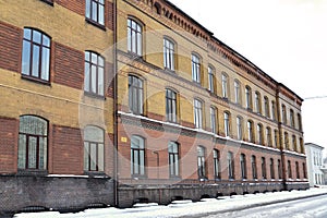 Fragment of the building of the regional obstetric and gynecological hospital former city hospital for the poor, 1870s. Kalining