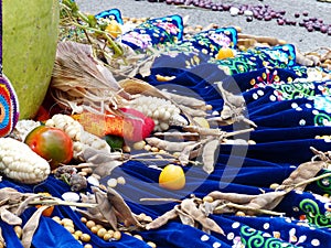 Spiritual ritual Chacana chakana, Ecuador photo