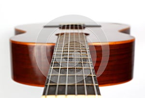 Fragment of classical guitar closeup