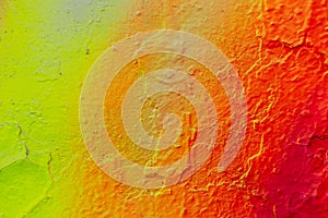 Fragment of colored graffiti painted on a wall
