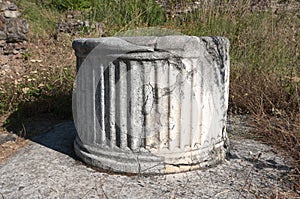 Fragment Column In Heraclea Lyncestis, Bitola