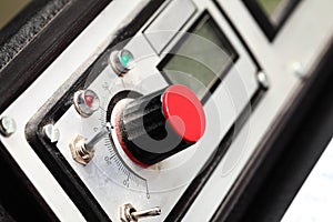 Fragment of control panel of an old machine