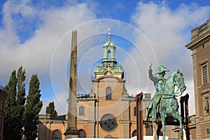 Fragment of the Copenhagen City Hall, Denmark. View from the courtyard.