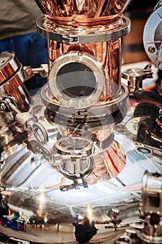 Copper alembic for making alcohol