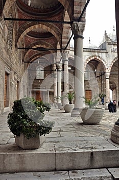 A fragment of the courtyard of the mosque