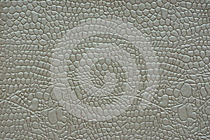 Fragment of dark gray natural skin of a reptile with a characteristic pattern close-up