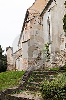 Fragment of the Dominican monastery is Gothic church built in 1289 features a baroque interior. Castke of Sighisoara city in Roma