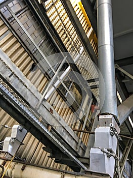 Fragment of the dust extraction system