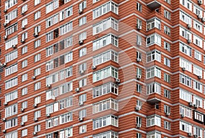 Fragment of facade of modern building