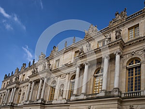 Fragment of the facade of the Palace of Versailles