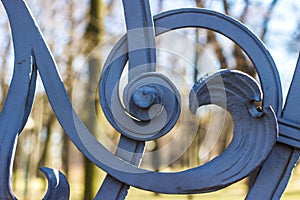Fragment of the forged fence of the Mikhailovsky garden