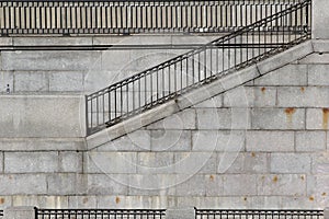 Fragment of a granite parapet of the embankment