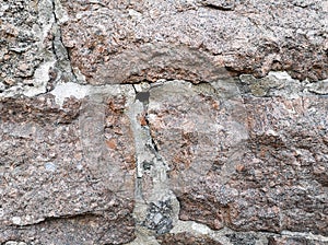 A fragment of historic stone wall