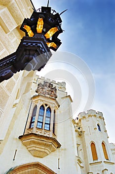 Fragment of Hluboka Castle Courtyard