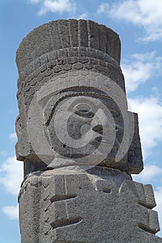 A fragment of a holy statue in Teotihuacan, Mexico