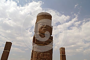 A fragment of a holy statue in Teotihuacan, Mexico