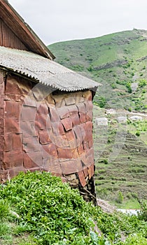 Fragment of the houseÑŽ Countryside Kubachi in Dagestan mountains, Russia