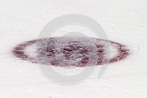 Fragment of ice hockey rink with a central circle. Concept, hockey