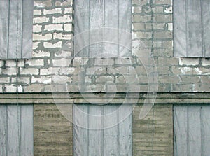 Fragment of industrial building loft wall with windows