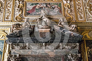 Fragment of the interior of the Hall of the Entry of the College in the Palace of Doges, Venice