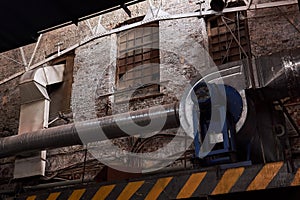 Fragment of the interior of an old factory hall