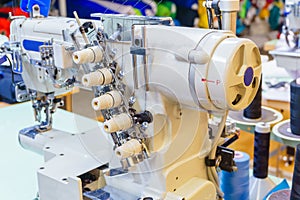 Fragment of a sewing workshop with various equipment