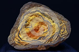 A fragment of a limonite nodule brown iron ore photo