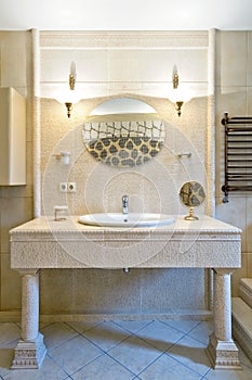 Fragment of a luxury bathroom