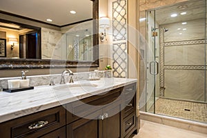 Fragment of luxury bathroom photo