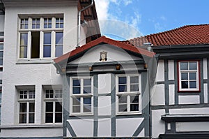 Fragment of medieval building in Hameln, Germany.