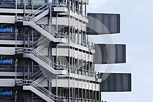 Fragment of a modern building. Modern architecture design