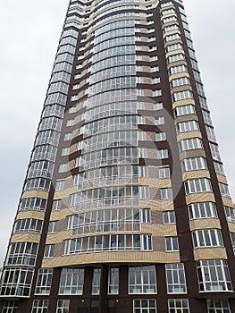 Fragment of a modern high-rise residential building