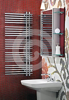 Fragment of modern luxury bathroom interior