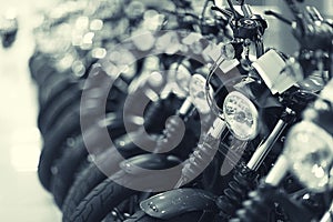 Fragment of a motorcycles photo