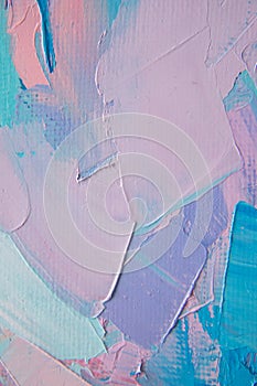 Fragment. Multicolored texture painting. Abstract art background. oil on canvas. Rough brushstrokes of paint. Closeup of a paintin