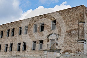 Fragment of an old brick building